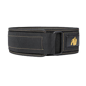 Пояс для важкої атлетики Gorilla Wear 4-Inch Nylon Lifting Belt чорно-золотий M/L (79-99 см)