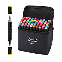 Набор скетч маркеров для рисования Touch 60 шт./уп. двусторонние профессиональные фломастеры для художни DM-11