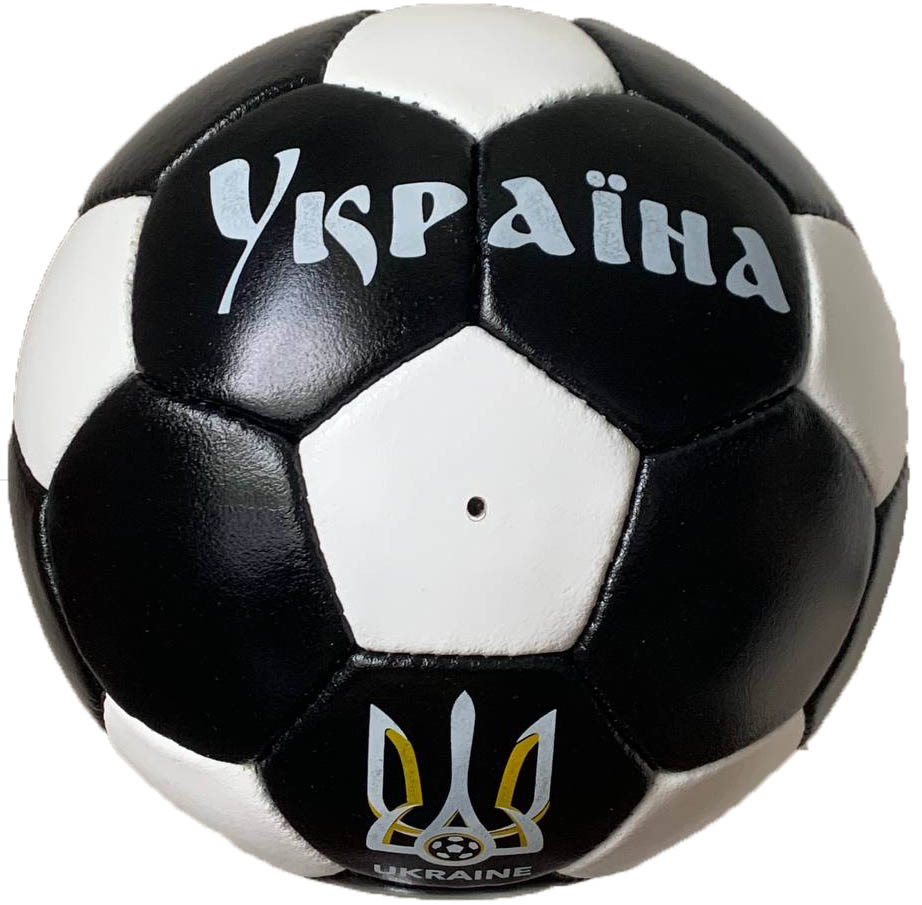 Футбольний м'яч Sphere Ukraine чорний (шкіряний м'яч)