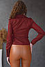 Блуза жіноча бордового кольору 135279P, фото 3
