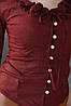 Блуза жіноча бордового кольору 135279P, фото 4