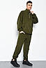 Спортивний костюм чоловічий флісовий кольору хакі розмір 46-48 170596P, фото 2