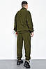 Спортивний костюм чоловічий флісовий кольору хакі розмір 46-48 170596P, фото 3