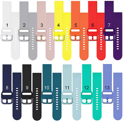 Ремінець силікон (класик) для годинників 20 мм