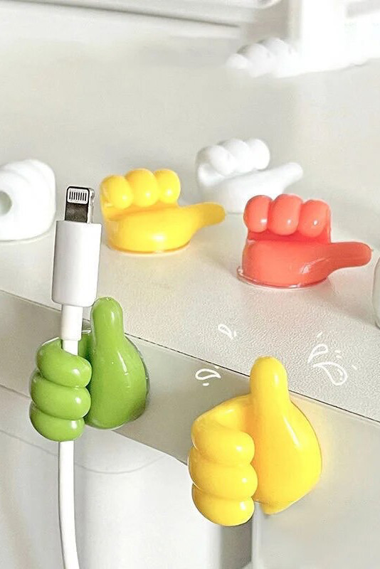 Тримач для проводів та кабелів на робочий стіл 4 шт 166342P, фото 1