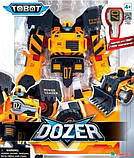 Трансформер Бульдозер Тобот Детективи Галактики 3 Дозер TOBOT Dozer 23 см Original Young Toys, фото 2