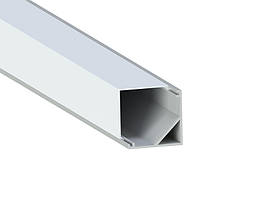 Профіль алюмінієвий анодований LEDUA АЛ-05 + розсіювач для LED стрічки кутовий 1 м