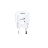 Сетевое зарядное устройство Fast Charge Usams US-CC080 T20 (2USB) White (CC80TC01)