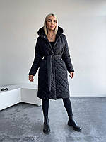 Зимнее теплое женское пальто куртка ЗИМА Ткань Плащевка матовая силикон 200 Размер 42-44, 46-48, 50-52