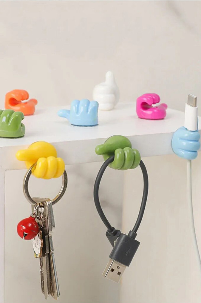 Тримач для проводів та кабелів на робочий стіл 5 шт 167579P, фото 1