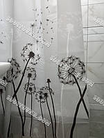 Тканевая шторка для ванной комнаты из полиэстера "Dandelli" (Одуванчики) Jackline, размер 240х200 см., Турция