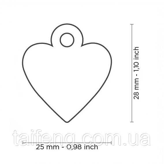 Сердце маленькое My Family BASIC ALUMINUM 25х28 мм Зеленый (8055960254330) - фото 2 - id-p2066258523