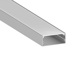 Профіль алюмінієвий анодований LEDUA АЛ-46 + розсіювач для LED стрічки накладний 2 м