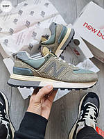 Мужские кроссовки New Balance 574 Legacy Stone Island зеленые