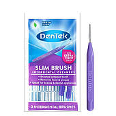 DenTek Slim Brush Cleaners Тонкі міжзубні щітки (фіолетові), 2 шт