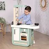 Інтерактивна ігрова кухня Smoby Черрі з аксесуарами духовкою та холодильником (310914) Блакитна, фото 8