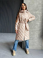 Зимняя теплая женская куртка пальто ЗИМА Ткань Плащевка + силикон 200 Размер 38-40, 42-44, 46-48, 50-52