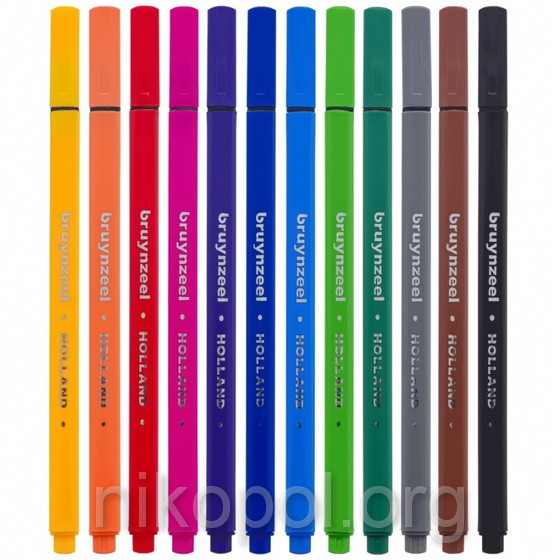 Набір лінерів Bruynzeel FINELINER Basic 12 кольорів 0,4мм
