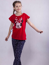 Піжама яскрава бавовняна для дівчинки штани, футболка