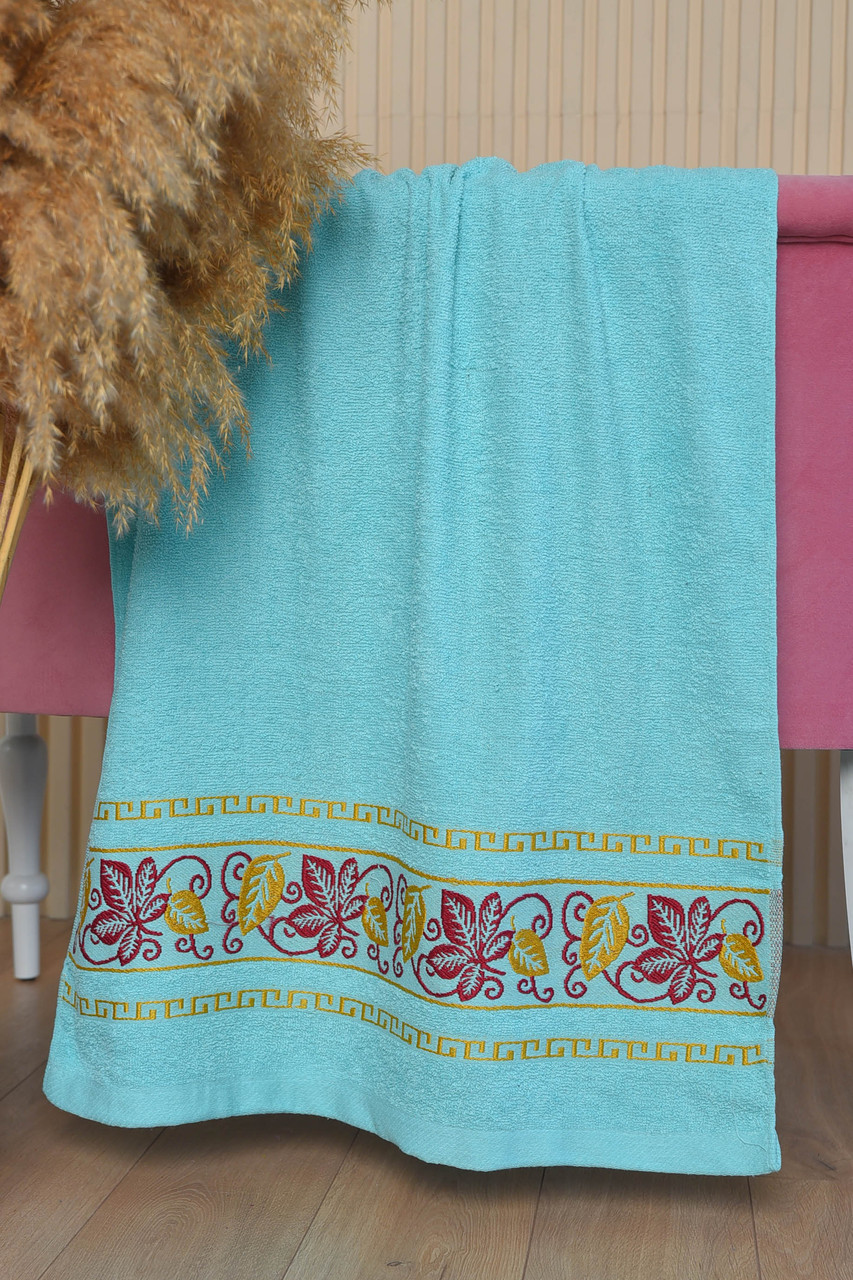 Рушник банний махровий м'ятного кольору 168127P, фото 1