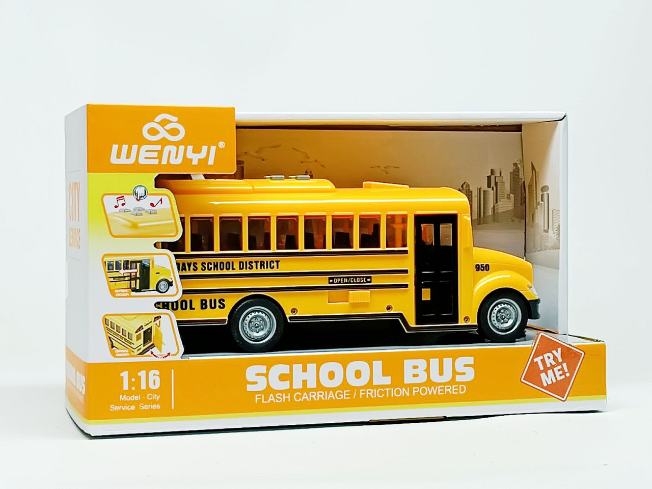 Машинка Wenyi Шкільний автобус музичний Wy950A