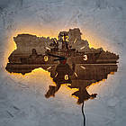 Дерев’яний настінний годинник з підсвіткою ''Російський військовий корабель, іди нах*й", фото 5