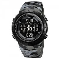 Часы наручные мужские SKMEI 2070CMGY GRAY CAMO, военные тактические часы. Цвет: серый камуфляж GL-55