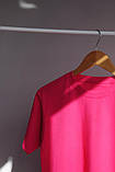 Малинова 🌸 Яскрава базова футболка літо в 33 кольорах /oversize/unisex/ Fruit of the loom Valueweight, фото 8