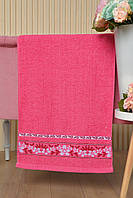 Полотенце для лица махровое розового цвета 164174P