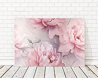 Картина на полотні Pink delicate peonies натуральний холст 1440 УФ CMYK