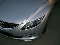 Реснички на фары для Mazda 6 2007-2012 седан