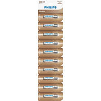 Батарейка Philips AАА Entry Alkaline, лужна, стрічка 10 шт (LR03AL10S/10) DDUA