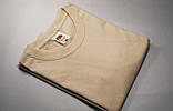Тілесна🥛 Унісекс футболка oversize 100% бавовна Fruit of the loom Valueweight молочна бежева, фото 9