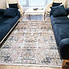 Турецький килим із бахромою 80*150 см сіро-бежевий REFORM CARPET IMAJ 1802, у вітальню, у спальню, на кухню, фото 2