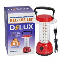 Светильник светодиодный аварийный DELUX REL-106 (3,7V2,4Ah) 84 LED 4W 149*149*241mm