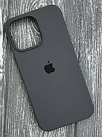 Чехол Silicone Case Full Protective (AA) для Apple iPhone 15 Pro Max Серый/Dark Grey