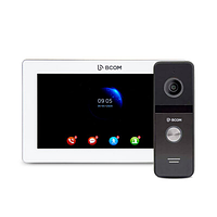 Комплект відеодомофон + відеопанель BCOM BD-770FHD White Kit (7"IPS домофон із пам'яттю, запис за рухом, Full