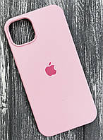 Чехол Silicone Case Full Protective (AA) для Apple iPhone 15 Plus Розовый/Light Pink