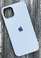 Чехол Silicone Case Full Protective (AA) для Apple iPhone 15 Plus Голубой/Lilac Blue