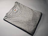 Світло сіра базова унісекс футболка оверсайз fruit of the loom Valuweight сіро лілова, фото 10