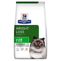 Сухой корм для кошек, для снижение веса Hill s Prescription Diet Weight Loss r/d 1,5 кг - курица