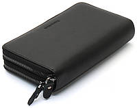 Черный кошелек-клатч на две молнии из натуральной кожи Marco Coverna B-5902B-1Q