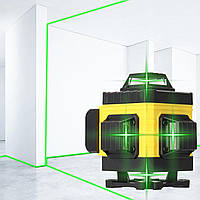 Лазерный 4D 16-линейный зеленый уровень, самовыравнивающийся инструмент для измерения пересечения линий на
