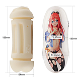 Мастурбатор 2 в 1 анус і вагіна, Двосторонній мастурбатор 18.5 х 7.3 см, Чоловічий мастурбатор, Інтимні іграшки, фото 5