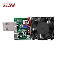 USB навантаження LX-EL01 (0,15-3,00А; 22.5 Вт; 3,7-13В) з кулером і радіатором