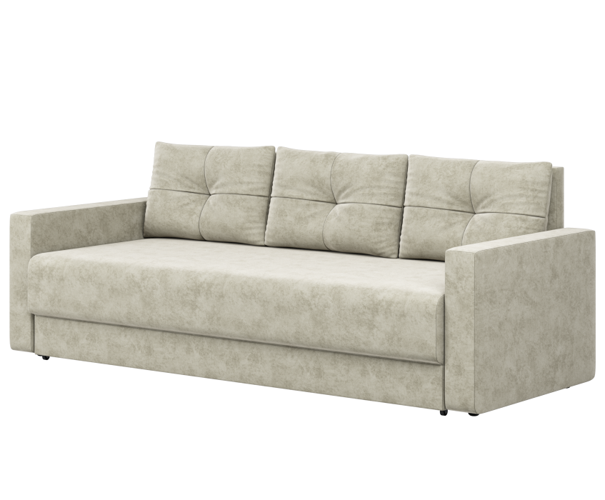 Прямий розкладний диван без пружин єврокнижка з місткою нішею для білизни Лайт Light Sofyno