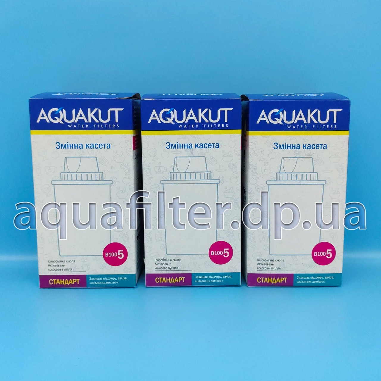 Сменный картридж AquaKut B100-5 Стандарт для АКВАФОР 3 шт. - фото 3 - id-p130317855