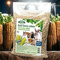 Кукурузный наполнитель для грызунов и папугаев WOW PETS Eco Corn Litter 4л