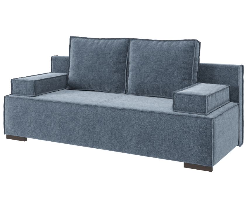 Розкладний диван прямий безпружинний без підлокітників єврокнижка з білизняним коробом Лакі Sofyno, фото 1