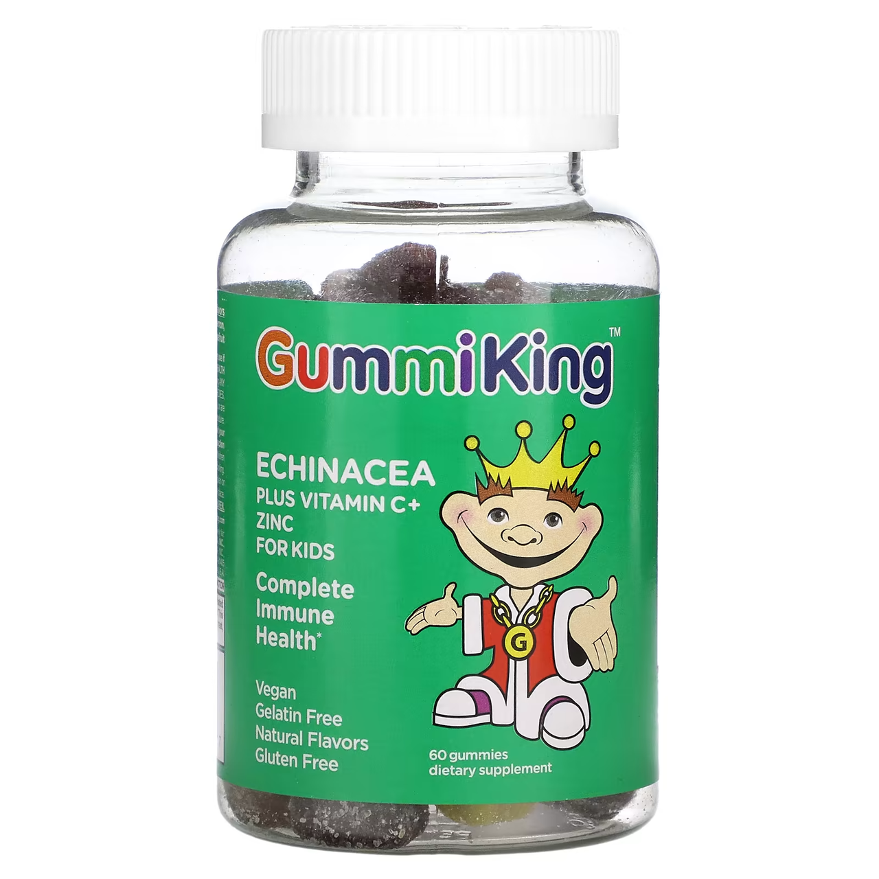 Ехінацея для дітей з вітаміном С і цинком, 60 жувальних таблеток Gummi King